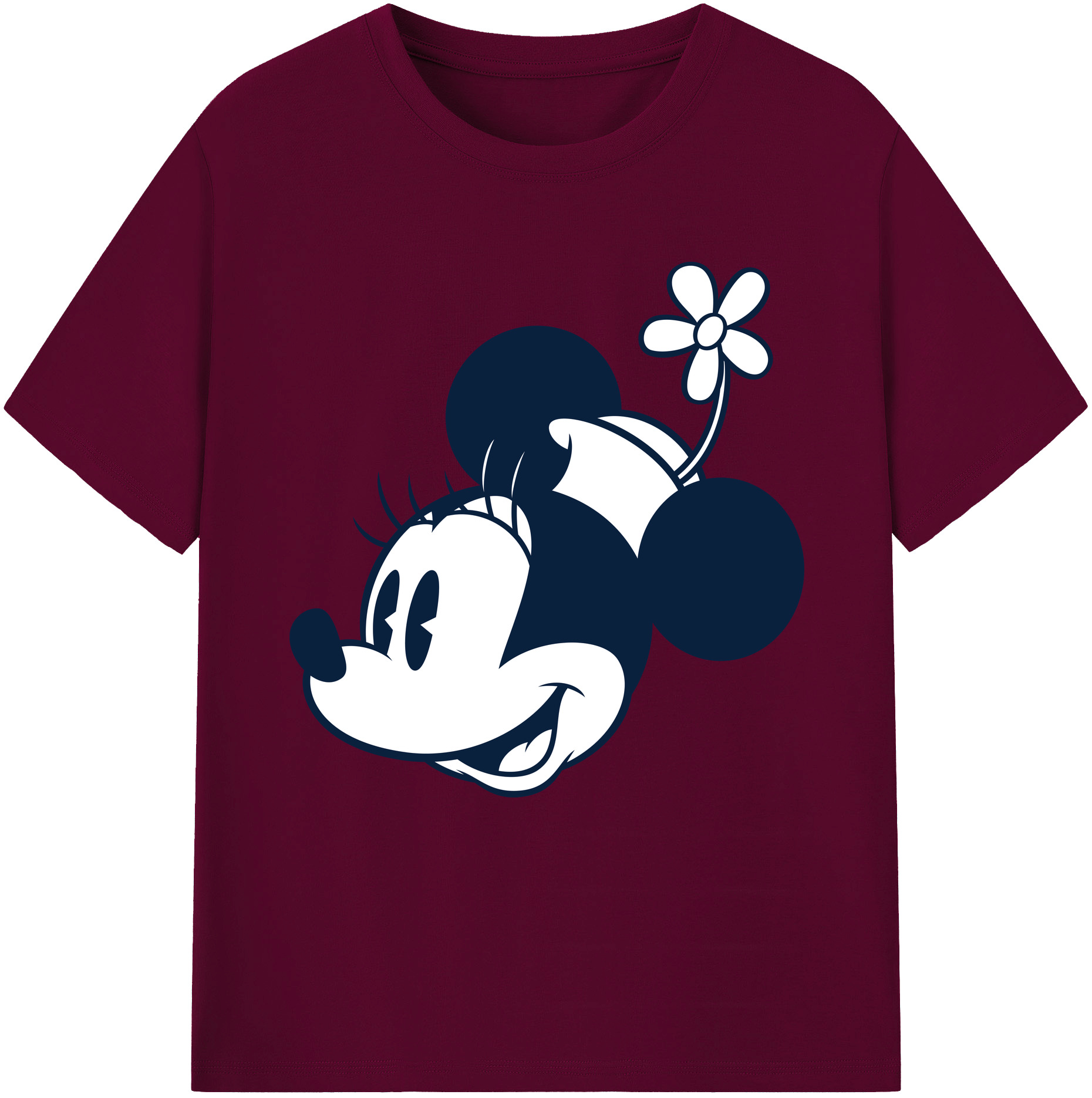 （画像用） ミッキーマウス Mickey Mouse レディースカジュアルプリントTシャツ（綿100％）